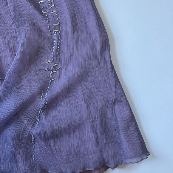 Carolina Herrera Silk Sequins Purple Dress - Picture 14 of 16